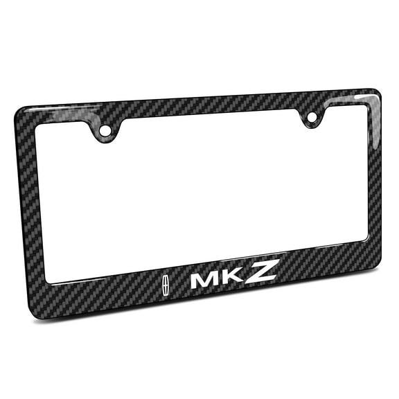 iPick Image for Lincoln MKZ Black Carbon Fiber Look ABS Plastic License Plate Frame, Official Licensed