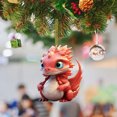 thumbnail image 4 of Colgante de árbol de Navidad 2D Decoración de dragón de Navidad Acrílico 8 cm Encanto Regalo para el hogar (7), 4 of 6