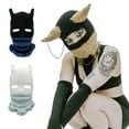 thumbnail image 2 of JZROCKER Devil Horn Balaclava Cap Novelty Knitting Beanie Womens Men Mask Hat, 2 of 17