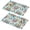 Pioneer Flower Floral-1, variant on Placemat, Pioneer Flower Floral Print Pattern Place Mats Table Mat Set Of 2, PVC Washable Placemats for Party Kitchen Dining Decoration, 18x12 Inch, Fade Resistant