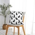 thumbnail image 5 of Yiaed Black Rabbit Print Pillow Covers Super Soft Decorative Square Throw Pillow Covers Case Cushion Covers for Sofa Couch Bedroom Car Decor（No pillow core）-26"x26", 5 of 7