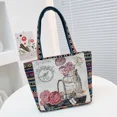 thumbnail image 2 of Bolsos de hombro de lona con patrón de bordado de moda, informales, de gran capacidad, para mujer, novedad de 2024, bolso cruzado versátil de gran oferta, 2 of 5