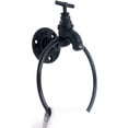 thumbnail image 5 of RABBITH Vintage Industrial Style Towel Ring Rustic Pipe Hand Towel Holder Wall Mounted Hand Towel Rack for Bathroom Black, 5 of 7