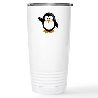 RNFENQS Cute Penguin Skinny Tumblers with Lids and Straws