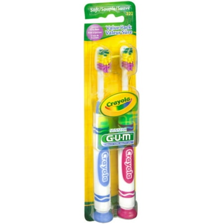 GUM Crayola Toothbrushes Soft 2 Each (Pack of 2)