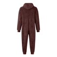 thumbnail image 3 of LNMQLPDBS Kids Fuzzy Sherpa Hooded Onesie Cozy Warm Zip Up Jumpsuit with Pockets Casual Cold Weather Loungewear Daily Soft Comfy Full Body Home Wear, 3 of 6