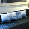 thumbnail image 2 of Blue Throw Pillow Covers Set of 4 20"x20" Navy Abstract Decorative Throw Pillows for Modern Sofa Bed Car Home Décor Geometric Pillowcases in Bold 50x50cm Design, 2 of 5