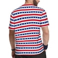 thumbnail image 2 of Wukai Stars And Stripes Print Men's Short-Sleeved Mesh T-Shirt,Quick-Dry Short Sleeve Workout T-Shirt-3X-Large, 2 of 8