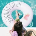 thumbnail image 4 of Rae Dunn: Hello Summer - 48" Ring Float - CocoNut Float, Inflatable Jumbo Water Ring, Durable, Anti-Leak, Ages 8+, 4 of 7