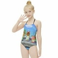 thumbnail image 6 of Animal Crossing Girls One Piece Swimsuits Quick Dry Bathing Suit Swimwear Swimming Suit 7-9Y(120cm), 6 of 8