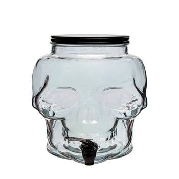 Way To Celebrate Halloween Skull Drink Dispenser, Iridescent