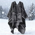 thumbnail image 6 of Women’s Spring Shawl Wrap Open Front Poncho Cape Cardigan Coat Oversized Plaid Sweaters Scarf for Fall and Winter, 6 of 6