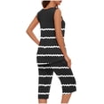 thumbnail image 5 of Summer Pajamas Womens Pajama Sets Pleated Tank Tops And Capris With Pockets Floral Soft Cute 2pcs Loungewear Features:, 5 of 5