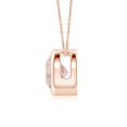 thumbnail image 2 of Angara Collier en Morganite Naturelle - Pendentif Solitaire Rond avec Lunette de 1,1 ct en Or Rose 14K pour Femmes, 2 of 8