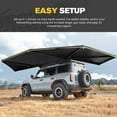 thumbnail image 2 of BUNKER INDUST 270-Degree Free-Standing Vehicle Awning with 3-Color LED Light - Driver-Side Weatherproof Overland Awning for SUV/Van/Truck/Camper, 2 of 9