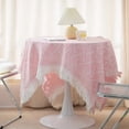 thumbnail image 2 of Unique Bargains Tablecloths with Tassel for Multiple Use Pink 47.2"x33.5", 2 of 6
