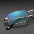 thumbnail image 4 of Blue Light Blocking Reading Glasses Stay Clear Diamond Cut Edge Rimless Comfort Eyeglass for Elderly Men and Women, 4 of 5
