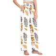 thumbnail image 2 of Dailycode Women's Pajama Pants Wide Leg Lounge Pj Bottoms With Pockets Cute Tigers with Leaves, 2 of 7
