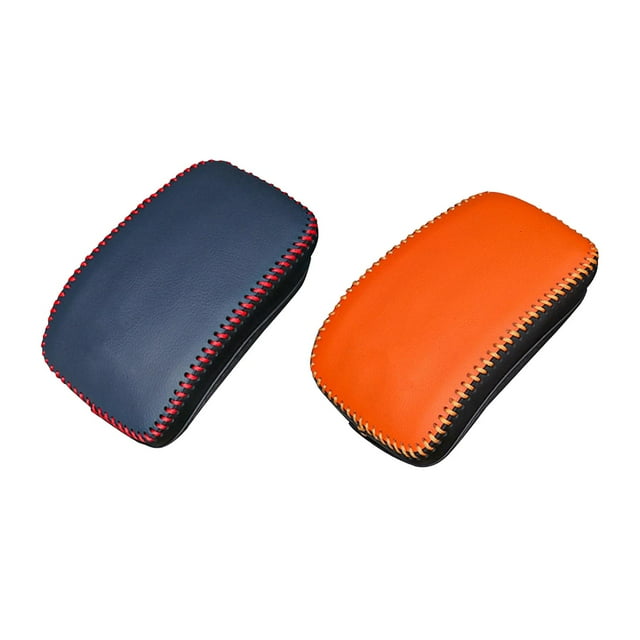 2 piezas de manija de puerta automática, cubierta protectora para accesorios Yuan Plus, cuero sintético Azul Gamboge Negro