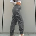 thumbnail image 5 of Womens Cargo Denim Pants Baggy High Waisted Loose Casual Pants Jean Stretch Pants with Pockets, 5 of 7