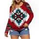 thumbnail image 3 of TaTaai Retro Western Top Soft Comfortable Women's Fashion Casual Round Neck Long Sleeve Button Accent Printed Loose Spring Daily Blouse Gift, 3 of 5