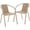 Champagne, variant on PEXMOR PE Rattan Outdoor Dining Chairs Set of 2, Plastic Stackable Patio Chairs for Garden, Porch & Indoor Use