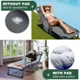 thumbnail image 4 of MOPHOTO Folding Camping Cot, Portable Folding Lounge Chair, Adjustable 4-Position Adults Reclining Folding Chaise with Pillow, Sleeping Cots,Patio Lounge Chairs with Cushion, 4 of 10