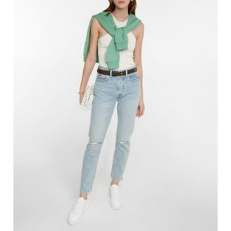 POLO RALPH LAUREN White Womens Avery Boyfriend EmbroideredPatche