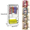 thumbnail image 5 of Portable Closet 23.6" x 57.1" x 17.7" Closet Organizer with 16mm Iron Pipe Wardrobe Clothes Rack with Dustproof Non-woven Fabric Cover Clothes Closet Storage for Bedroom, 5 of 11