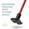 thumbnail image 5 of Bastón Medical King para hombre y mujer, con equilibrio especial, 10 alturas ajustables, plegable y portátil, cómodo (rojo), 5 of 5