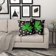 thumbnail image 5 of St Patricks Day Pillow Covers 16X16 Inch Watercolor Clover Decorative Pillow Cases Set of 2 Polka Dot Shamrock Spring Throw Pillows Farmhouse Decor for Sofa Bedroom Couch Living R, 5 of 5