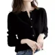 thumbnail image 1 of Suéter Cárdigan De Manga Larga Cuello Redondo Casual Mujer, 1 of 8