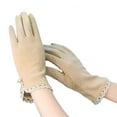 thumbnail image 2 of Mdesiwst 1 Pair Sun Protection Gloves Extra Soft Breathable Non slip Design Sweat absorption Elastic UV Protection Cotton Summer Women Sunblock Gloves for Women, 2 of 7