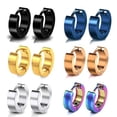 thumbnail image 1 of Pendientes de acero de titanio de estilo hip-hop para hombre, con personalidad sencilla, 1 of 4