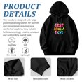 thumbnail image 4 of Men's Long Sleeve Hoodie Pullover Sweatshirt with Front Pocket Colorful ' BEST ABULA EVE ' Text Design Relaxed Fit Casual Style, 4 of 7