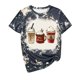thumbnail image 1 of Gibobby Tops navideños para Mujer Camiseta gráfica para mujer Camiseta de manga corta con estampado gráfico Top Camiseta de suelta Top(Azul celeste,XG), 1 of 3