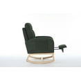 thumbnail image 6 of New Modern Accent Rocking Chair Rocking Chair with Solid Wood Legs, adjustable Footrest,Comfy Armchair with Side Pocket, Living Room Lounge Arm Chair with High Backrest, 6 of 7