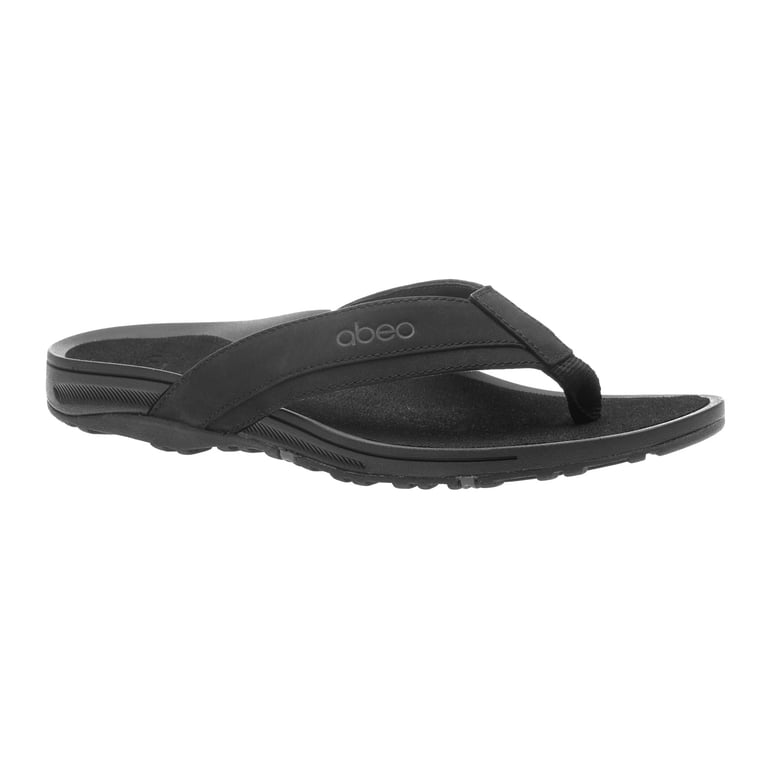 Abeo Men’s Black Textured Strap Flip-Flop ABEO Men main image 3