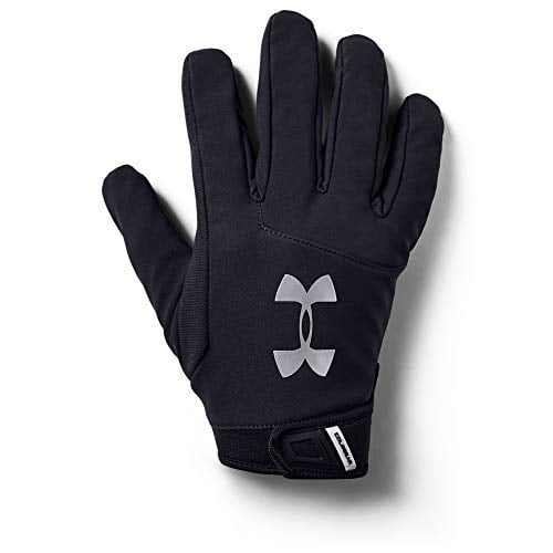 Under Armour Mens Sideline Gloves 001 Black /Metallic Silver Adult Large L 