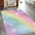 thumbnail image 2 of Abstract Rainbow Area Rugs 2.7'x5', Washable Small Throw Rugs for Kitchen Bedroom, Fantasy Ombre Moden Art Indoor Outdoor Rug Non-Slip Low Pile Carpet Runner Reversible Floor Mats, 2 of 8