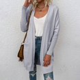 thumbnail image 2 of Vedolay Cardigans for Women Knitted Regular Fit Full Zip Cardigan Sweater Gray,XL, 2 of 5