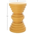 thumbnail image 3 of SAFAVIEH Ali Modern 19" Round End Table, Yellow, 3 of 7