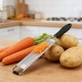 thumbnail image 5 of Cheese Grater & Zester, 15.9 inch Handheld Zester Grater, Cheese Shredding Tool, Fine Microplane Grater, Stainless Steel Blade, Kitchen Utensil Gadget for Cheese Vegetables and Garnishes, 5 of 6
