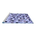 thumbnail image 2 of Ahgly Company Machine Washable Indoor Rectangle Checkered Blue Modern Area Rugs, 7' x 10', 2 of 4