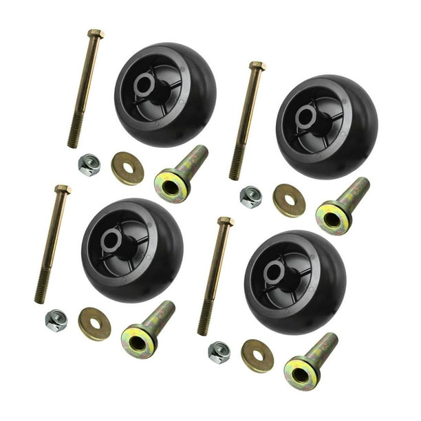Kit de ruedas para plataforma de corte, accesorios para cortacésped, piezas de repuesto, kit de tornillería para Kit de 4 piezas