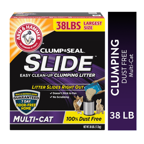 Arm & Hammer SLIDE Easy CleanUp Litter, MultiCat, 38lb