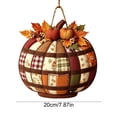 thumbnail image 2 of 1 Piece Pumpkin Shaped Wooden Hanging Sign, 2D Single Side Printed Pendant, Rustic Wall Door Decor for Halloween Thanksgiving Fall Holiday Home Party Decoration, 2 of 7