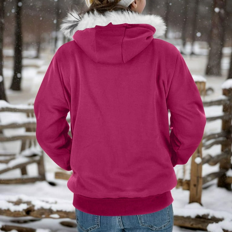 lcziwo Zip Up Hoodies for Women Solid Long Sleeve Drawstring