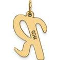 thumbnail image 4 of 14K Yellow Gold Large Script Letter R Initial Charm Made In United States yc662r, 4 of 6