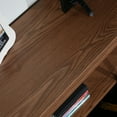 thumbnail image 4 of Davee Furniture Open Walnut Shelves 4-tier Entertainment TV Stand, 4 of 6
